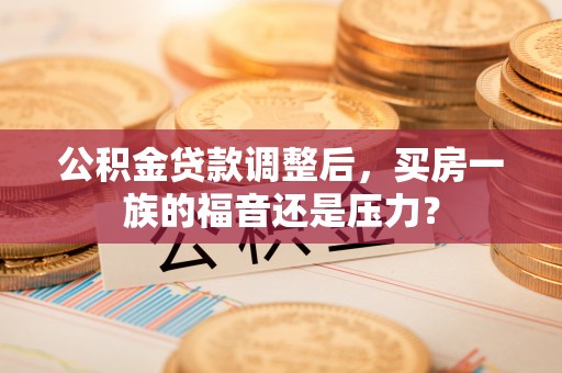 楠西公积金贷款调整后，买房一族的福音还是压力？