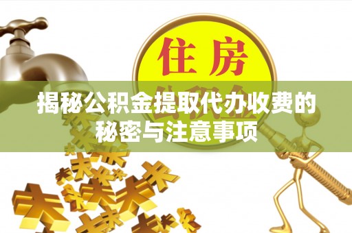 楠西揭秘公积金提取代办收费的秘密与注意事项
